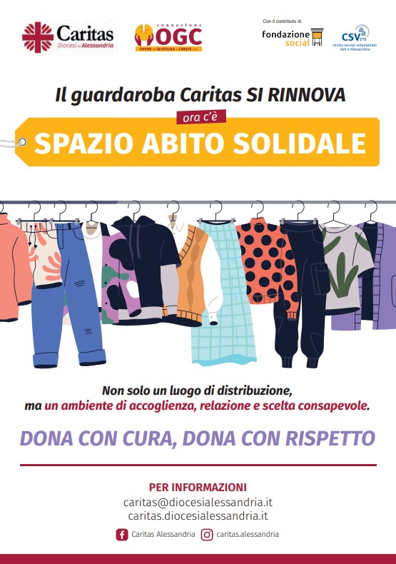 Il guardaroba si rinnova: ora c'è Spazio Abito Solidale